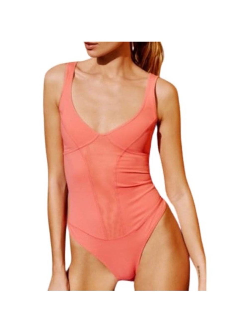 Free People Movement Size XS Heart of Gold Leotard Strawberry Pink Gym Dance